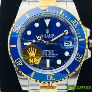 Rolex Submariner Date Replica Watches 40mm Mens Blue Dial Metal Bracelet 1:1 Clone Watch