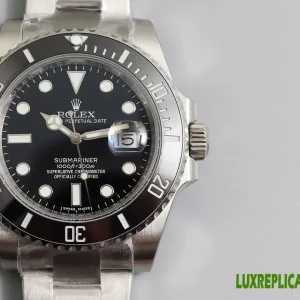 Rolex Submariner Date Replica Watches 41mm Mens Black Dial Metal Bracelet 1:1 Clone Watch