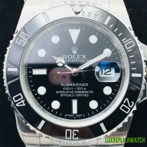 Rolex Submariner Replica Watches 40mm Mens Black Dial Metal Bracelet 1:1 Clone Watch