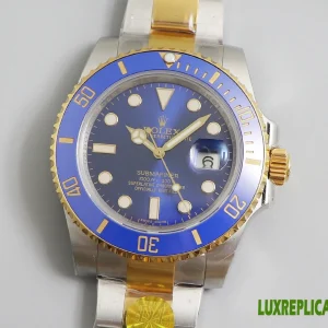 Rolex Submariner Replica Watches 41mm Mens Blue Dial Metal Bracelet 1:1 Clone Watch
