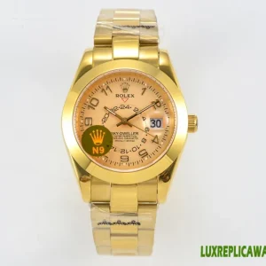 Rolex Sky-Dweller Replica Watches 41mm Mens Gold Dial Metal Bracelet 1:1 Clone Watch