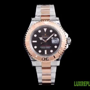 Rolex Yacht-Master Replica Watches 40mm Mens Black Dial Metal Bracelet 1:1 Clone Watch