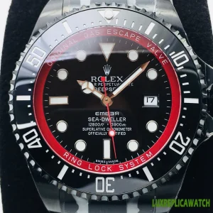 Rolex Sea-Dweller Replica Watches 43mm Mens Black Dial Metal Bracelet 1:1 Clone Watch