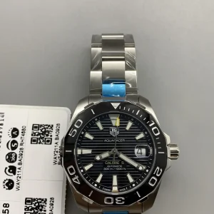 Tag Heuer Aquaracer Replica Watches 41mm Mens Black Dial Metal Bracelet 1:1 Clone Watch