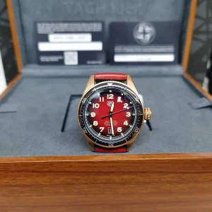 Tag Heuer Aquaracer Replica Watches 41mm Mens Black Dial Leather Strap 1:1 Clone Watch