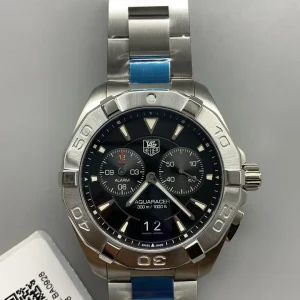 Tag Heuer Aquaracer Replica Watches 41mm Mens Black Dial Metal Bracelet 1:1 Clone Watch