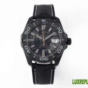 Tag Heuer Aquaracer Replica Watches 43mm Mens Black Dial Rubber Strap 1:1 Clone Watch
