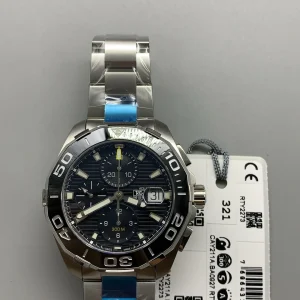 Tag Heuer Aquaracer Replica Watches 41mm Mens Black Dial Metal Bracelet 1:1 Clone Watch