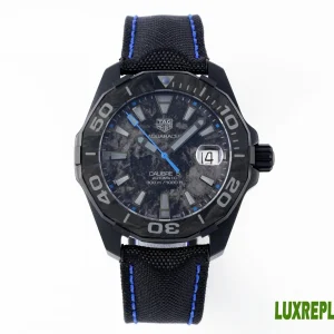 Tag Heuer Aquaracer Replica Watches 41mm Mens Blue Dial Rubber Strap 1:1 Clone Watch