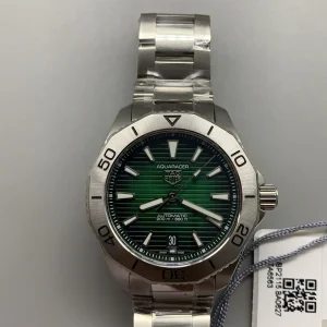 Tag Heuer Aquaracer Replica Watches 41mm Mens Green Dial Metal Bracelet 1:1 Clone Watch