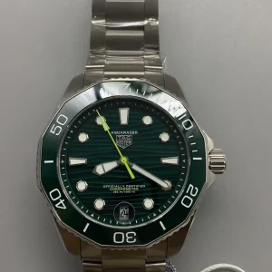 Tag Heuer Aquaracer Replica Watches 41mm Mens Teal Dial Metal Bracelet 1:1 Clone Watch