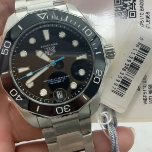 Tag Heuer Aquaracer Replica Watches 41mm Mens Black Dial Metal Bracelet 1:1 Clone Watch