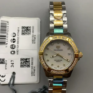 Tag Heuer Aquaracer Replica Watches 32mm Womens Silver Dial Metal Bracelet 1:1 Clone Watch