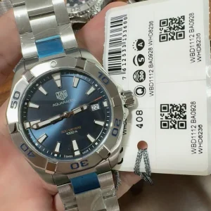 Tag Heuer Aquaracer Replica Watches 41mm Mens Blue Dial Metal Bracelet 1:1 Clone Watch