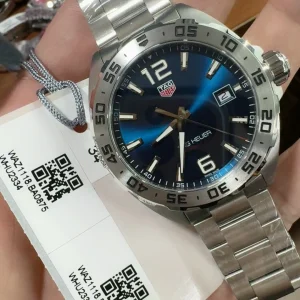 Tag Heuer Aquaracer Replica Watches 41mm Mens Blue Dial Metal Bracelet 1:1 Clone Watch