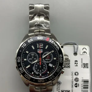 Tag Heuer Senna Formula 1 Replica Watches 43mm Mens Black Dial Metal Bracelet 1:1 Clone Watch