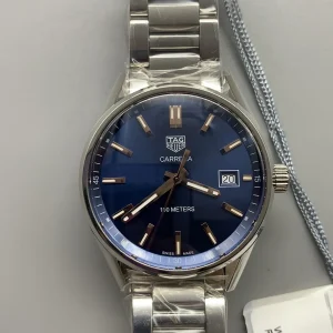 Tag Heuer Carrera Replica Watches 41mm Mens Blue Dial Metal Bracelet 1:1 Clone Watch