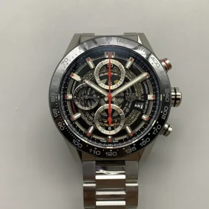 Tag Heuer Carrera Replica Watches 44mm Mens Black Dial Metal Bracelet 1:1 Clone Watch