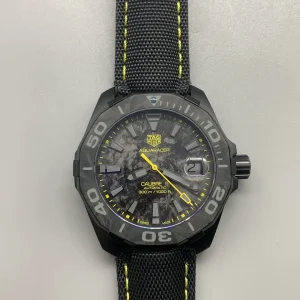 Tag Heuer Aquaracer Replica Watches 41mm Mens Grey Dial Rubber Strap 1:1 Clone Watch