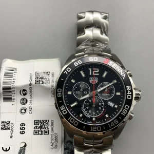 Tag Heuer Senna Formula 1 Replica Watches 44mm Mens Black Dial Metal Bracelet 1:1 Clone Watch