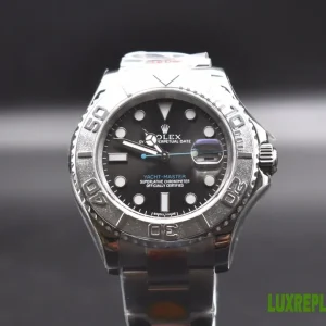 Rolex Yacht-Master Replica Watches 40mm Mens Black Dial Metal Bracelet 1:1 Clone Watch